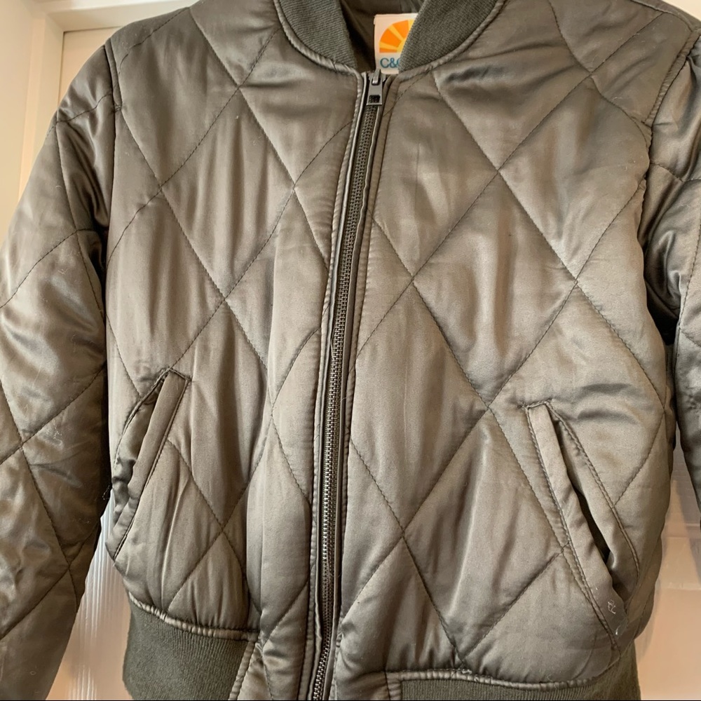 S C & C California Olive Green Bomber Jacket - Picture 2 of 8